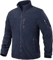 [Zozogag] Men's Fleece Jackets Fall Winter Cold Weather Thermal Tactical Jackets Full Zip Jackets Navy US XL Plus (CN 3XL)