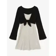Justice Girls size XS 5-6 Shimmer Dress With Fuzzy Overlayer COLOR Silver NEW
