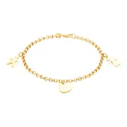 9ct Yellow Gold Silver Filled 19cm Bracelet