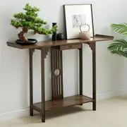 Fin 2-Tier Console Table Entryway Storage Shelf Hallway Sofa Side End Desk W/ Drawer