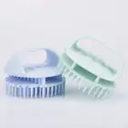 Green Shampoo Brush Hair Scalp Massage Scrubber Wet Dry Hair Care