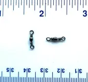 100 GT Super Strong Black Barrel Fishing Swivels Size 16 (18# Test)