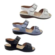 Aerocushion Must Ladies Sandals Summer Slingback Flats Adjustable Hook and Loop