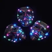 V for Vendetta LED Light Up Hacker Mask Anonymous EDC Night Club Costume Props