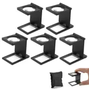 5Pcs Magnifying Glass 10X 28mm Small Magnifier Lens Three-Folding Magnifiers ...