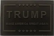 [Secret Squirrel Challenge Coins] Trump MAGA Subdued Black and Gray Patch - 3x2 inch PVC with Hook Backing