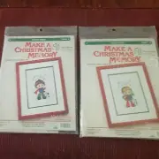 2 Wee Winsomes Counted Cross Stitch Kits Silent Night and Holy Night New