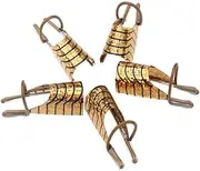 Baluue 5pcs Gold Aluminum Nail Nails Extension Tool Reusable Nail Art Forms Marked Lines for Home Salon Manicure