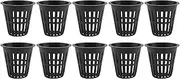 Net Cup Pots, Hydroponic Plastic Slotted Mesh Cups Plant Nursery Netted Bucket Baskets Round Wide Lip Pot for Garden Indoor Outdoor Growing Vegetable Gardening Orchids Aquaponics Orchid kratky 10pcs