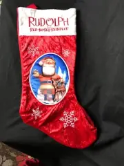 Rudolph the Red Nosed Reindeer and Santa Claus Christmas Stocking