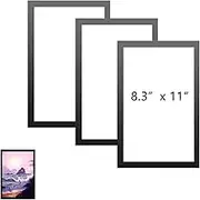UtySty 3 Pack Magnetic Sign Holder 8.5 x 11 Self-Adhesive Clear Sign Holder Banner Stand Display Pictures A4 Picture Frame for Copy Printer Paper Office Home Store Restaurant Posting Sheets Classroom