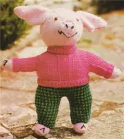 CUTE PIG / 8ply or DK - COPY toy knitting pattern