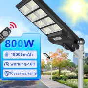New Solar Street Lights 800W Watts Solar LED Flood Light Dusk to Dawn 9300000LM