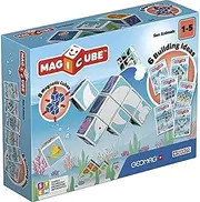Geomag Magicube 146, Sea Animals - Building Game with Magnetic Cubes, 8 Cubes - Construction Toys for Boys and Girls