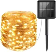 Outdoor Solar String Lights, 33Ft 100 Led Solar Powered Fairy Lights Warm White