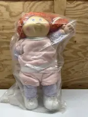 Vintage 1985 Cabbage Patch Doll Red Hair Blue Eyes Dimple Xavier New In Bag