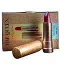 the Queen,lipstick Little gold diamond pearl lipstick shining gilt with gold