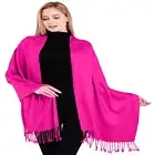 CJ Apparel Bright Pink Solid Color Shawl Seconds Scarf Stole Wrap Pashmina NEW