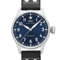 在飛比找PChome24h購物優惠-IWC 萬國錶(IW329303)大型飛行員藍面藍色皮帶款x