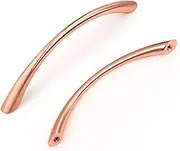 6 Pack 5" Hole Center Solid Cabinet Pulls Rose Gold Kitchen Cabinet Handles Zinc Alloy Drawer Pulls