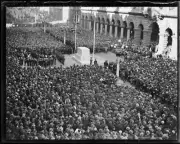 Crowds gathered for the unveiling of the Cenotaph in Martin Place,- Old Photo