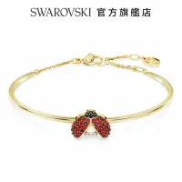 在飛比找momo購物網優惠-【SWAROVSKI 官方直營】Idyllia 手鐲瓢蟲 紅