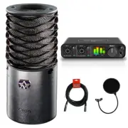Aston Microphones Origin w/ M2 Audio Interface, Pop Filter & XLR Cable Bundle