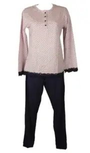 Women's pajamas RAGNO henley neck long sleeve long summer trousers article DC54N