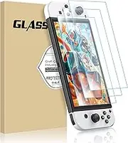 [3 Pack]Tempered Glass Screen Protector compatible with Nintendo Switch OLED Model, 0.25MM Ultra-Thin HD Film Protector compatible with Nintendo Switch OLED Model
