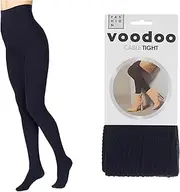 [Voodoo] Cable Tights Womens Thermal Pantyhose Stockings HXRY1N Uniform Navy Blue Knitted Leggings Pants