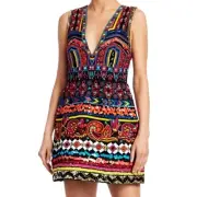 NWT $1,395 Alice + Olivia Patty Flared Embroidered Bead Sequin Lantern Dress 14