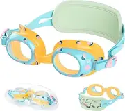 OutdoorMaster CyberFish Kids Swim Goggles, Quick Adjustable Strap Swimming Goggles with Padded HeadBand for kids 5-12