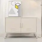 Buffet Sideboard Metal Cabinet BASE White Storage Furniture Home Decor Mod LD-WH