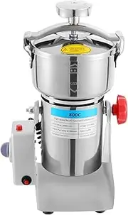 800g Electric Grain Grinder, 220V 3500W Stainless Steel Grain Grinding Machine, 30000 RPM High Speed Commercial Multi-Function Grinder for Wheat Corn Rice (1.76lbs)