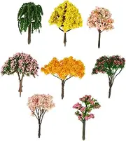 Pcs Plastic Trees Mini Artificial Cherry Blossom Simulated Landscape Ornaments for Micro DIY Decorations
