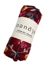 Muslin Shawl Souvenirs Scarf Handwoven Fabric Chiang Mai Winter Women Dok-Day