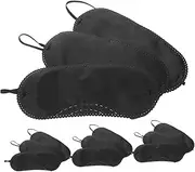 Generic 12pcs Eye Soft Eye Soft Game Portable Eye Cover Supple Eye Board Game Blind Blindfolds Shade Cover Blind Fold Eyeshade Eye Masks Black