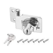 2.5Inch Keyed Hasp Locks Angle 90°Twist Knob Locking Keyed Different, Silver