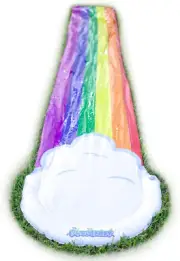 Premium Slip Splash Rainbow & Cloud Print Slide for Kids, Heavy Duty Water Slide