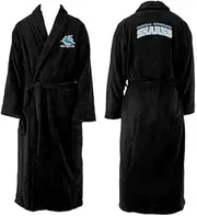 NRL Cronulla-Sutherland Sharks Mens Adults Long Sleeve Robe Dressing Gown, OSFM, Single Unit