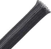 100ft - 1/8 inch PET Expandable Braided Sleeving – Black – Alex Tech Braided Cable Sleeve