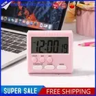 Digital Kitchen Timer Cooking Count Up Countdown Alarm Sleep Clock (Pink)