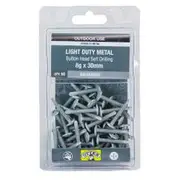 OTTER 50 Pack 8g x 30mm Metal Button Screw Galv SLAG08302