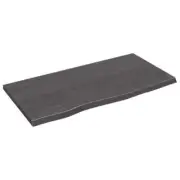 NNEVL Wall Shelf Dark Grey 80x40x2 cm Treated Solid Wood Oak