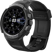 [Spigen] Rugged Armor Pro for Google Pixel Watch 3 41mm/2/1 Band Case, Rugged Unibody Design, Precise Cutouts, Flexible TPU Adjustable Wristband Raised Edge Cover - Black