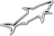 Car Emblems and Badges | Shark Car Stickers and Decals - Metal Weatherproof Sun-Proof Modification Label for Hood Truck Motorcycle