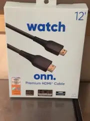 onn. 12FT Premium HDMI Cable 4K ULTRAHD HDMI HIGH SPEED with Ethernet NEW
