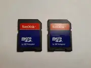 2PCs SanDisk MicroSD Micro SD to SD HC SDHC Adaptor Memory Card Adapter Reader
