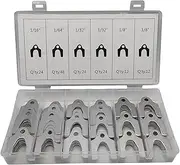 144 PCS Auto Alignment Body Shims Assortment Kit 1/16" 1/64" 1/32" 1/8" For Amber Caster Front End Toe Rear Wheels Hood Fender Bumper Door Table Panel Adjusting Reparing Leveling