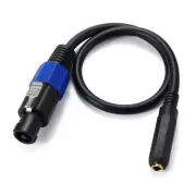 Speakon Male Connector to 6.35mm 4 TS Female Plug Speaker Cable Wire Audio